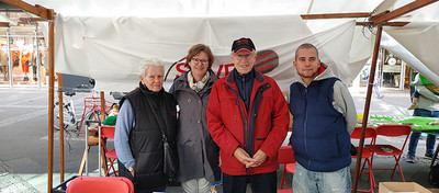 Von links: Karin Kosin, Landesgeschäftsführerin Birgit Domröse, Kreisvorsitzender Bodo Feilke und Kevin Kosin.