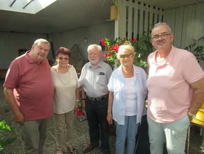 von links: Joachim Krüger, Rita Krüger-Bieberstein, Dietrich Schippel und Hans-Werner Hofmann mit Partnerin
