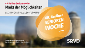 Flyer zum Markt der Möglichkeiten auf der Berliner Seniorenwoche