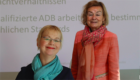 Gerlinde Bendzuck und die SoVD-Landesvorsitzende Berlin-Brandenburg, Ursula Engelen-Kefer