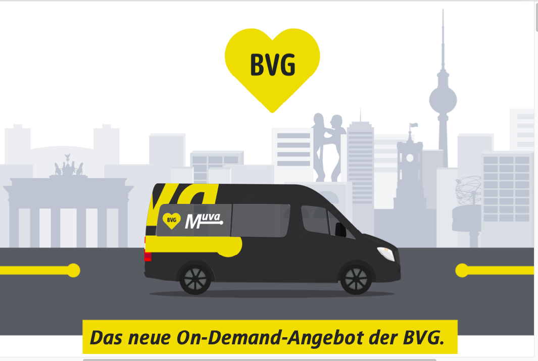 Plakat zum BVG-Service Muva